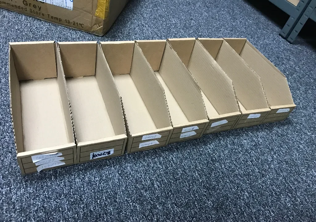 Cardboard bins