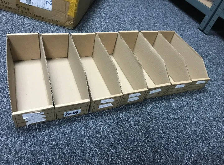 Cardboard bins